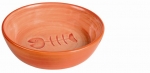 Katzen Keramiknapf mit Gräten 0,2 l / ∅ 13 cm orange